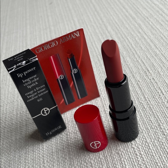 Giorgio Armani Lip Power Vivid Red Lipstick mini - 405 sultan - Picture 4 of 11